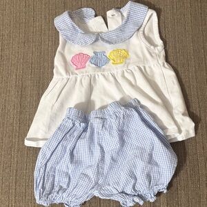 Charming Kids Shell Design Set in White and Blue